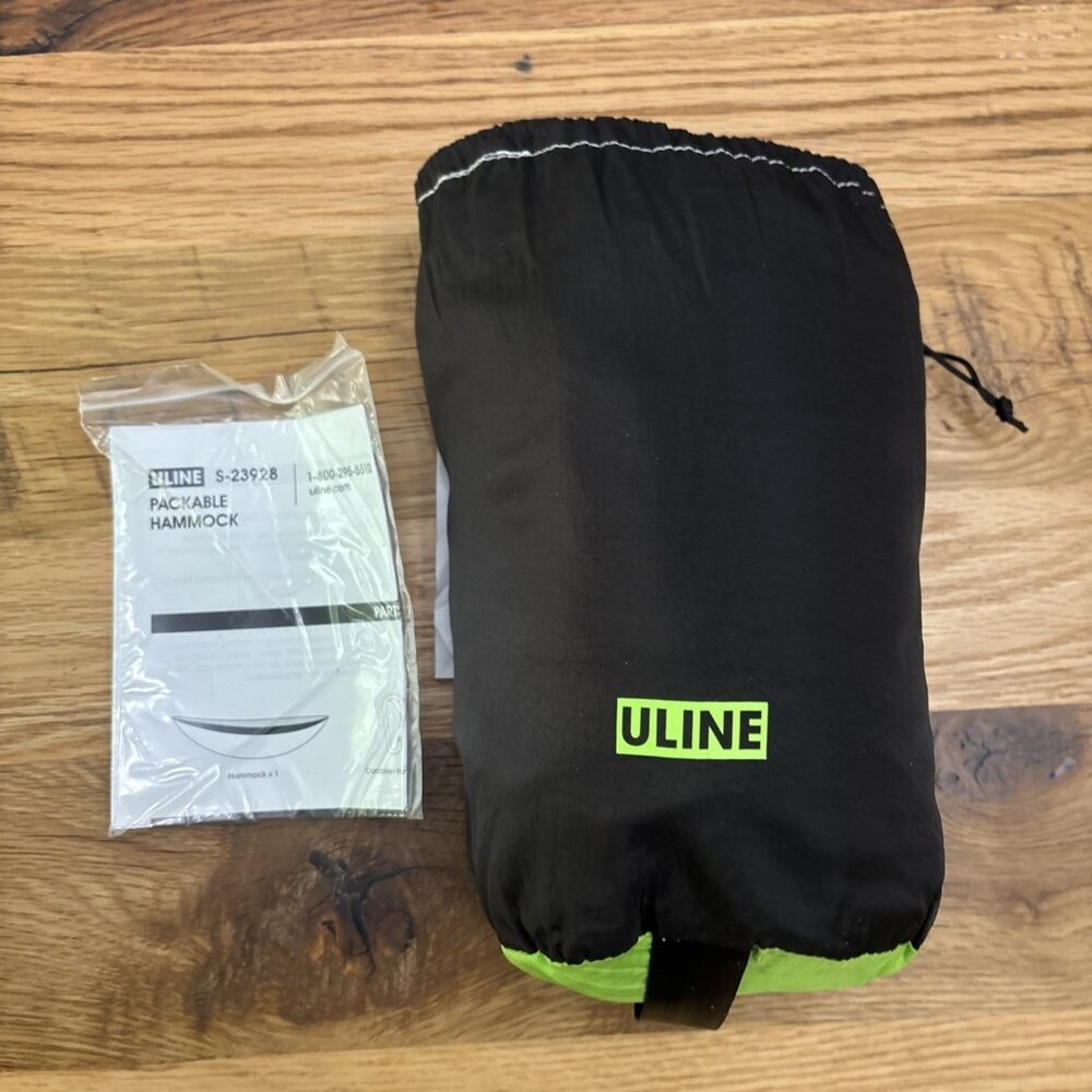 ULINE Packable Hammock S-23928 Outdoor Camping Gear NEW